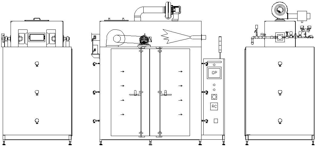 加硫：ゴム・バッチ型加硫装置　機械構造